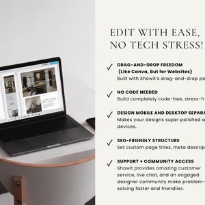 Interior Design Showit Website Template: Minimalist Portfolio (one Page ...