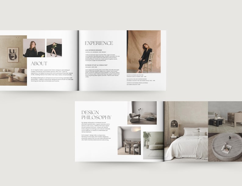 Interior Design Portfolio | Canva Template for Interior Designer ...