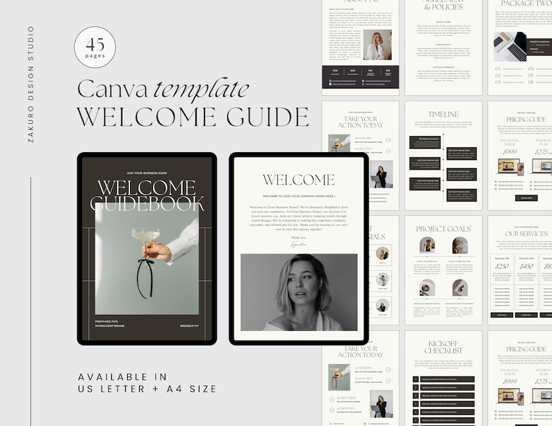 Canva Welcome Guide Ebook Template: Modern Client Onboarding (Digital Download) image 1