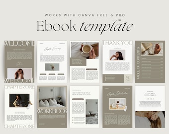 Ebook Canva Template | Coaching Workbook | Editable Lead Magnet Layout| Brochure Handbook Design for Small Business | Instant Download