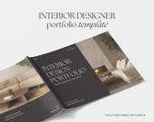Portfolio Template for Interior Designer | Canva Template For Interior Design Presentation | Brouchure with minimal, modern and clean design