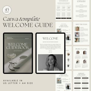 Canva Welcome Guide Template: Client Onboarding & Pricing (Digital Download)