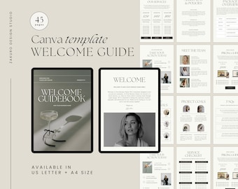 Welcome Guide Template Canva Ebook Template | Editable Services & Pricing Layout | Modern Client Onboarding | Digital Marketing For Success