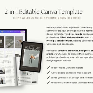Canva Welcome Guide Ebook Template: Modern Client Onboarding (Digital Download) image 3