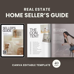 Real Estate Home Seller Guide Template, Realtor Marketing Canva Template, Home Selling Template, Client Welcome Broucher, Email Marketing
