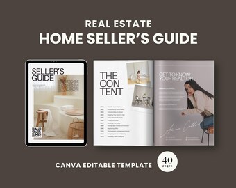 Real Estate Home Seller Guide Template, Realtor Marketing Canva Template, Home Selling Template, Client Welcome Broucher, Email Marketing