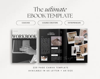 ebook template canva editable workbook coaching guide book done for you course creator lead magnet template brochure magazine layout