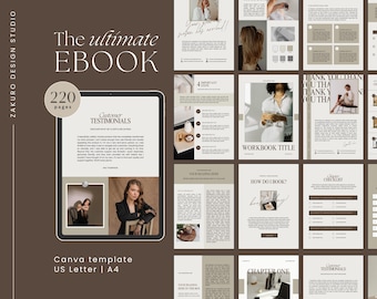 Ebook Canva Template | Flipbook Template | Coaching Workbook  | Editable Lead Magnet | Branding & Marketing | Aesthetic Client Handbook