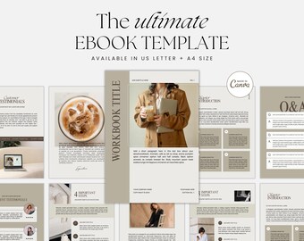 Ebook Canva Template | Flipbook Template | Coaching Workbook  | Editable Lead Magnet | Branding & Marketing | Aesthetic Client Handbook
