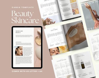 Skincare Beauty Ebook Template For Esthetician, Skincare Brand, Spa Owners | Health Wellness Self-care Guidebook For Coaching Professional