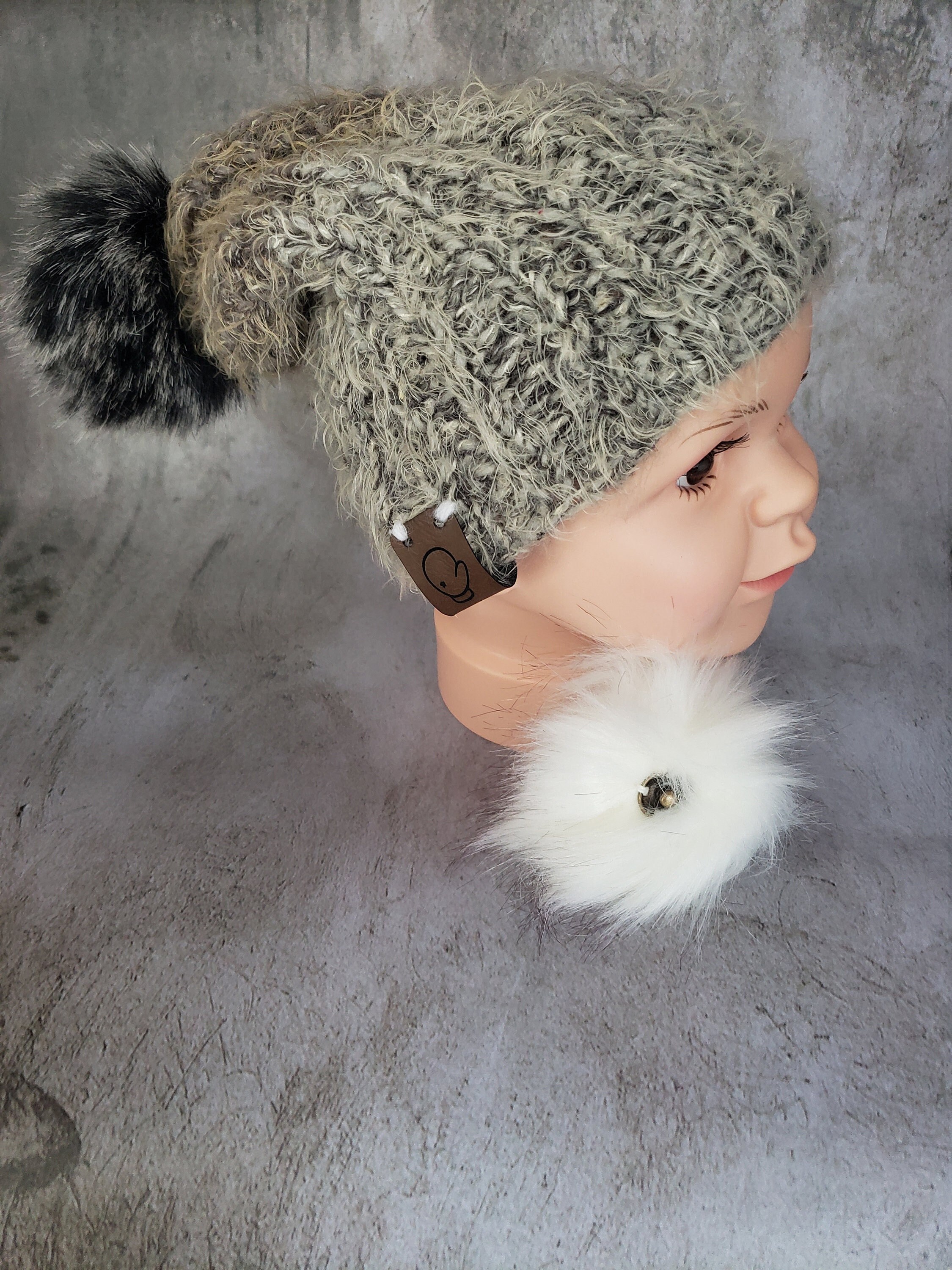 Infant Ski Hat With Interchangeable Pom 