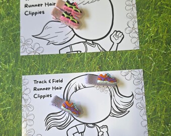 Sneaker Hair Clips: Track Runner Hair Accessories (2-Piece Set)