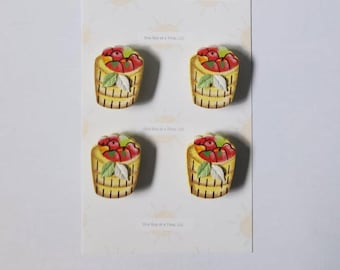Imanes de manzana: regalo de agradecimiento para profesores, decoración de cesta de frutas (juego de 4 piezas)