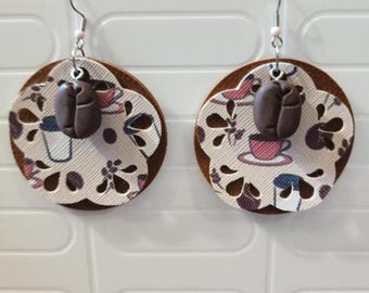 Pendientes colgantes de granos de café, joyas para amantes del café