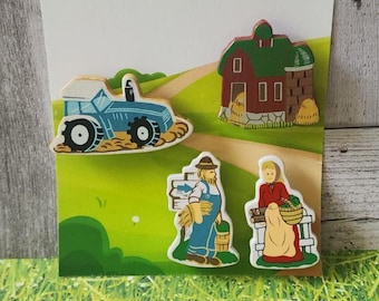 Imanes "El viejo McDonald tenía una granja" (juego de 4 piezas)