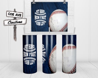 Hit Hard Run Fast Turn Left SVG JPG tumbler wrap