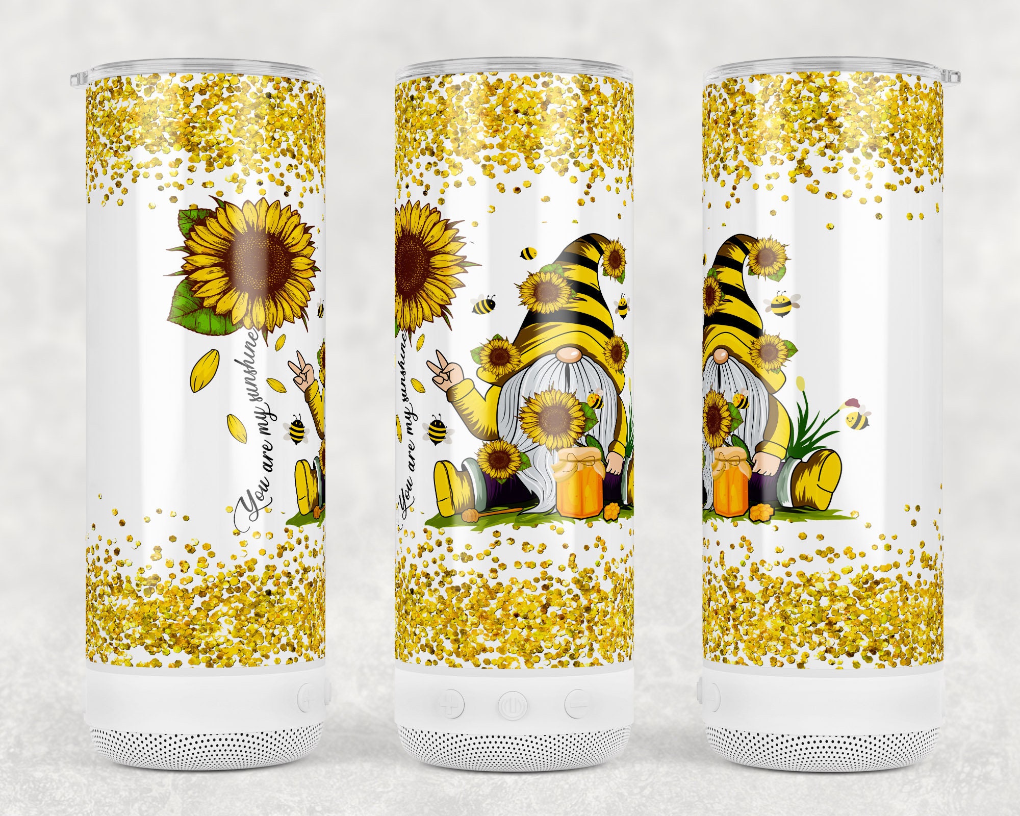 Sunflower Gnome Bluetooth Speaker Tumbler Etsy