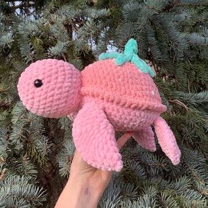 Crochet Strawberry Turtle