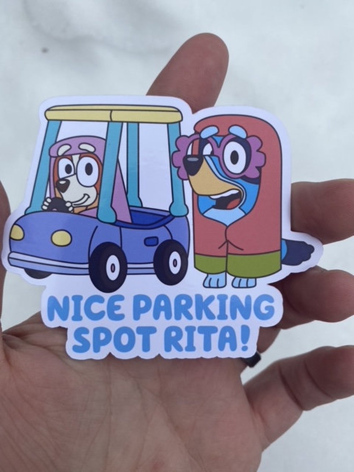 Nice Parking Spot Rita Sticker Bluey Etsy