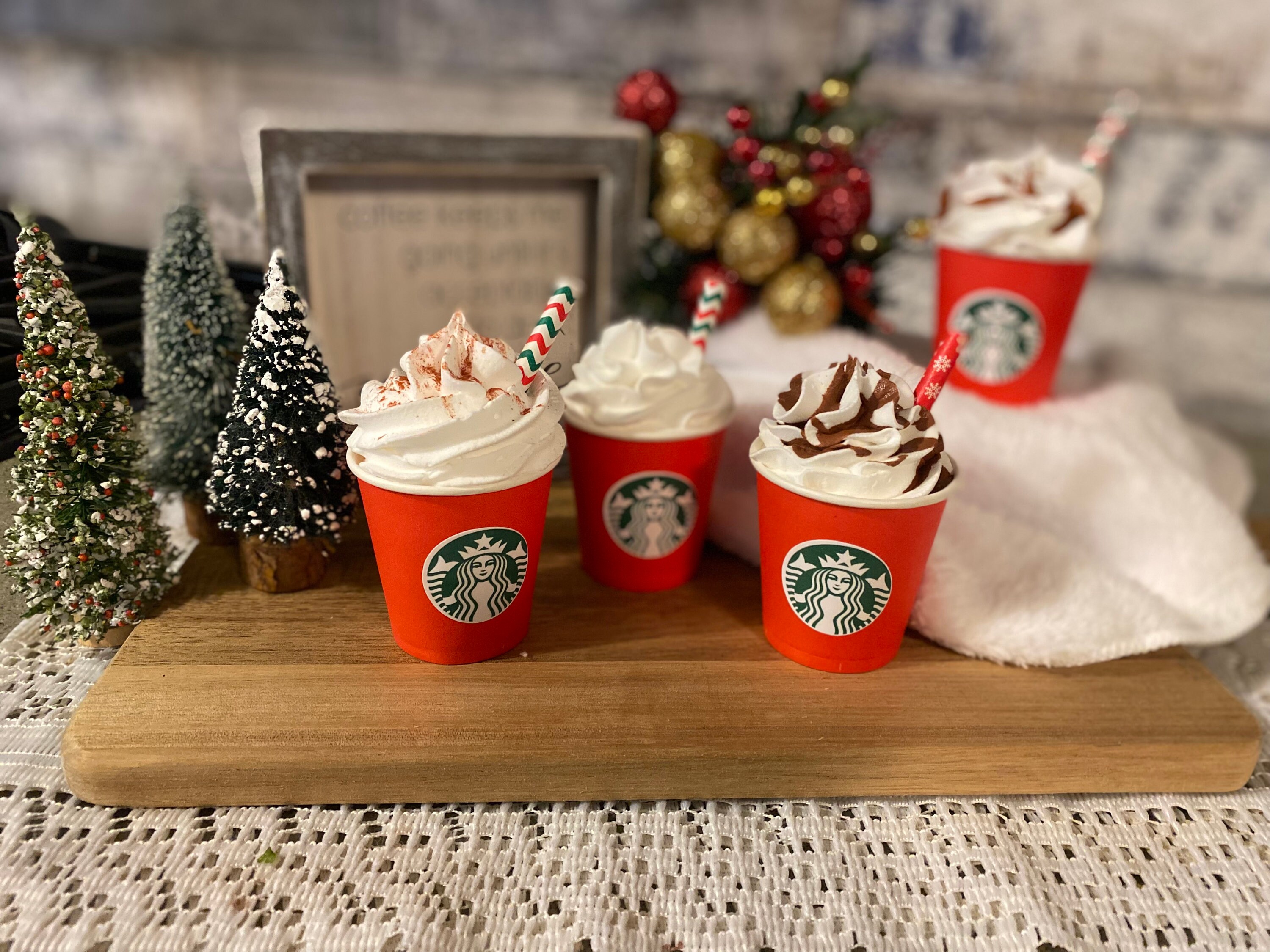 Starbucks christmas ornaments ceramic mini Clearance