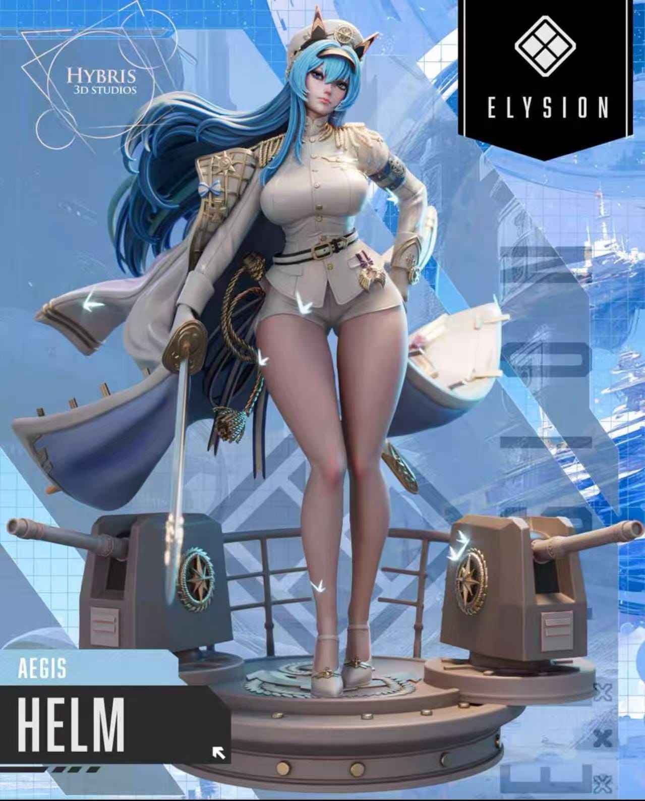 NIKKE,【Helm】, 1:7, Fan Art Unpainted Garage Kit, Figurines , Statue