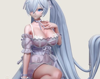 NIKKE,【Cinderella】, 1:7, Fan Art Unpainted Garage Kit, Figurines , Statue