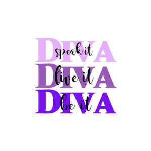 Parlalo, vivilo, sii DIVA Sticker / Affermazione di potenziamento per la sicurezza quotidiana