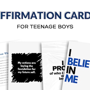 Personalisierte Affirmationskarten für Teenager - Personalisierbar mit Ihrer Nachricht - Wählen Sie aus 4 einzigartigen Designs - Motivationsgeschenk für Teenager