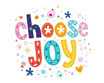 Choose Joy Sticker | Colorful Die Cut Inspiration for Everyday Happiness