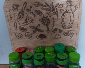 Italian spice rack, Italian design, can be personalised, kitchen spice racks