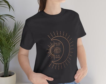 Evil Eye Shirt, Sonne und Mond Shirt, All Seeing Eye Spirituelles Shirt, Himmlischer Sweatshirt, mystische Magie, sehen Sie das Gute in allen Dingen