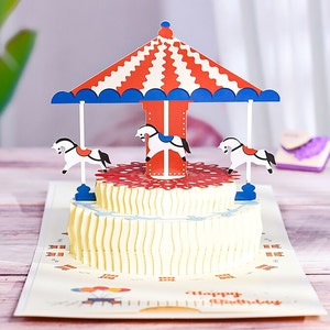10 pacotes de cartões pop-up 3d, cartão de aniversário, cartão postal, cartão de aniversário infantil, cartão de festa de aniversário