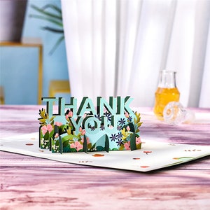 Lot de 10 cartes de remerciement pop-up 3D, carte de remerciement pour les enseignants, cartes de remerciement pour les collègues, cartes de remerciement pour toutes les occasions.