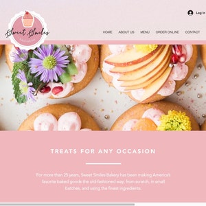 Pre-made Wix Website | Cake Website Design, Pastry Shop Website Design, Wix Template, Custom Website, e-Commerce Website, Baking Website