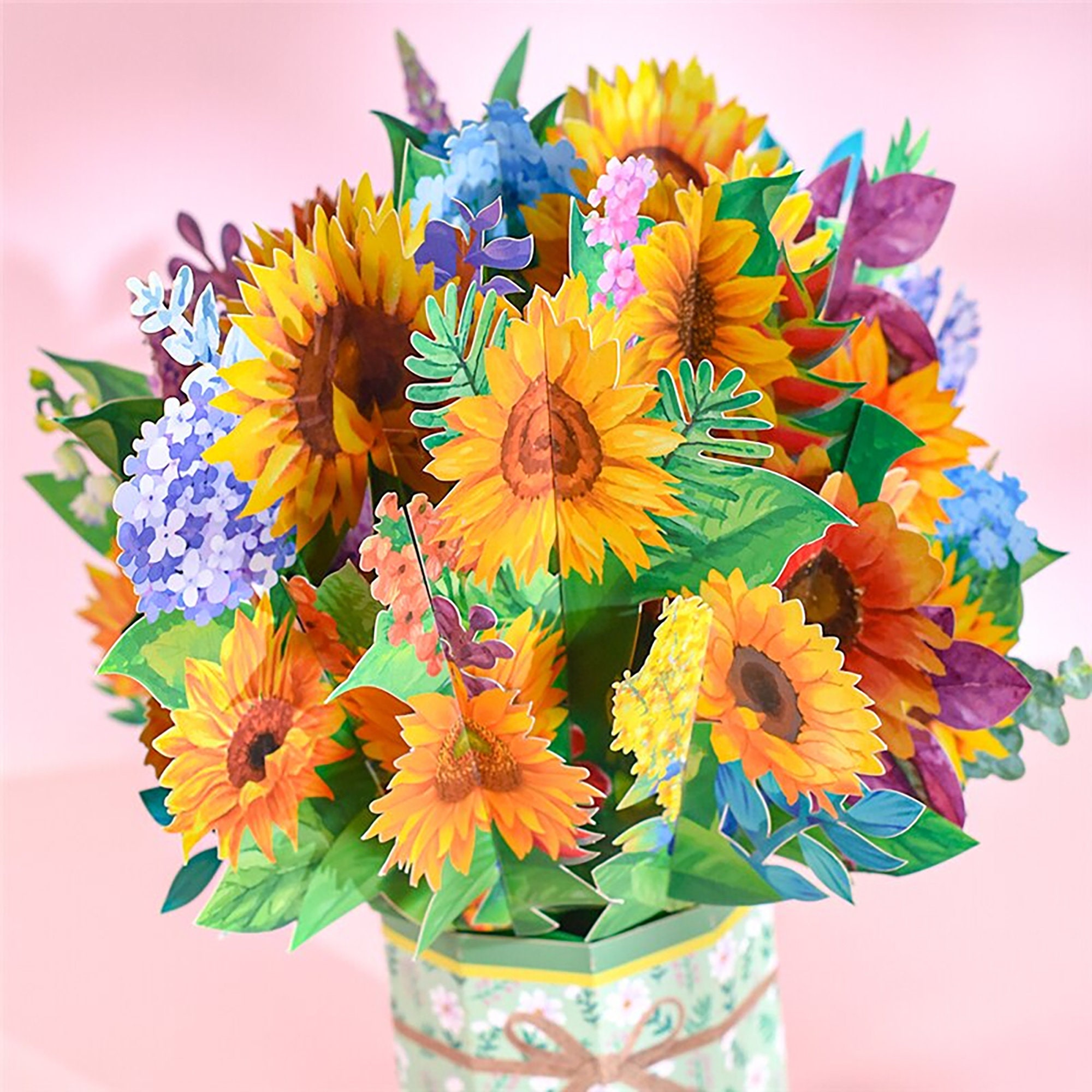 10 Pack 3D Flower Bouquet Pop up Card Home Decoration for Mothers Day ...