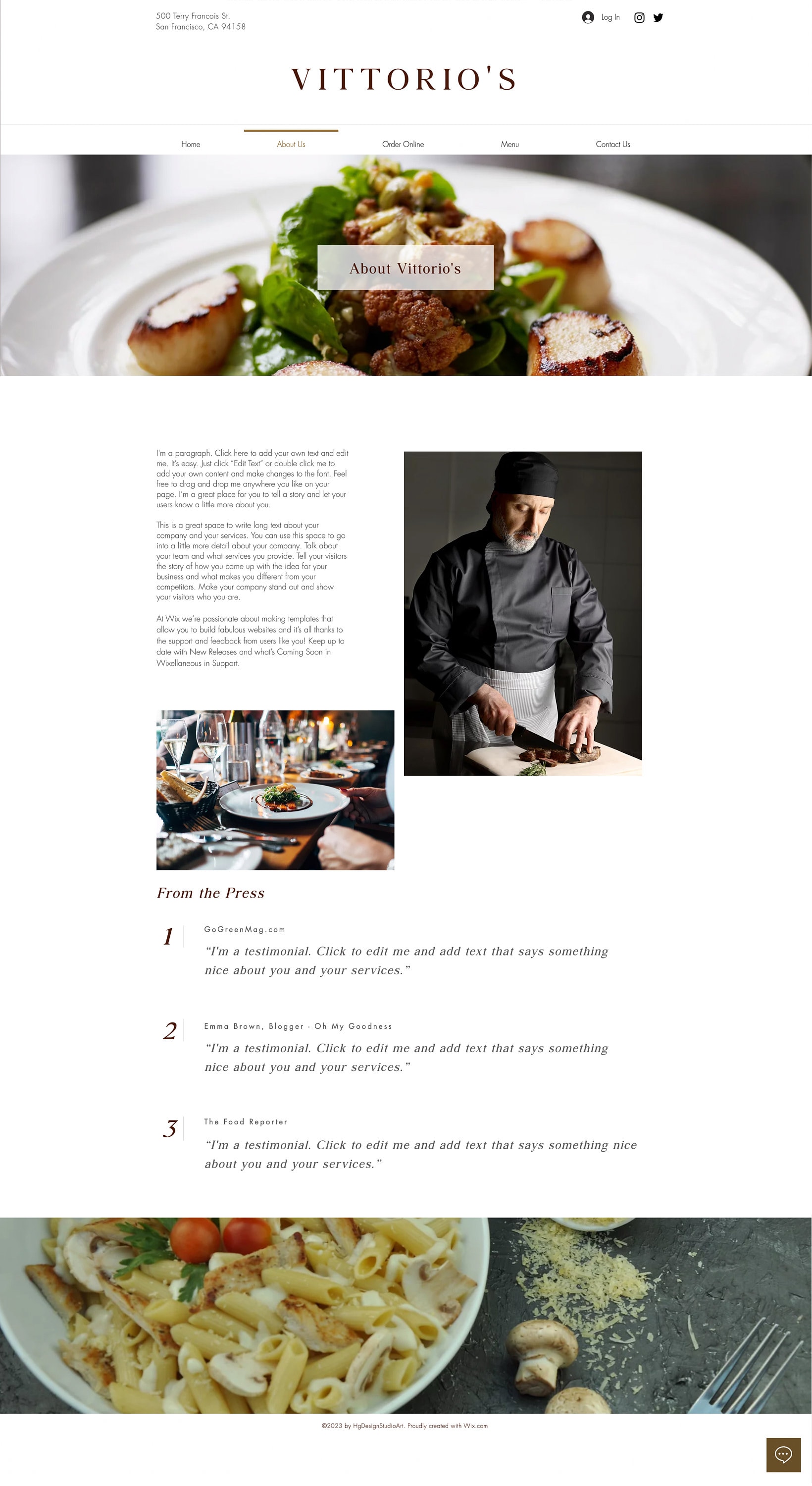 Restaurant Fine Dining Bar WIX Theme - Restaurant Theme - High End ...