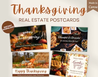 Thanksgiving Real Estate Postcards, Real Estate Thanksgiving Postcards, Real Estate Postcards, Real Estate Farming, Thanksgiving Pop By
