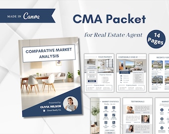 Comparable Market Analysis, CMA Packet Template, Comparative Market Analysis, CMA Report, Real Estate CMA, Sellers Packet, Realtor Cma