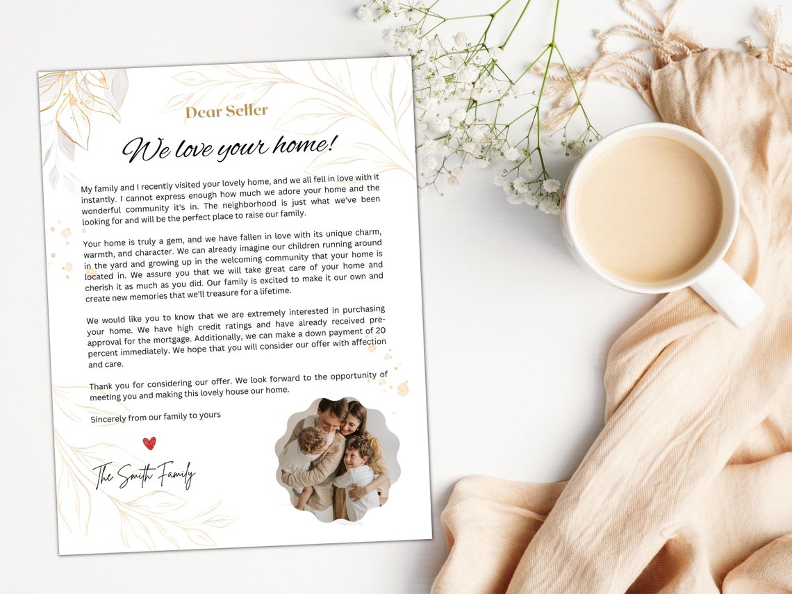 Home Offer Letter Template, Buyer Letter to Seller, Buyer Offer Letter