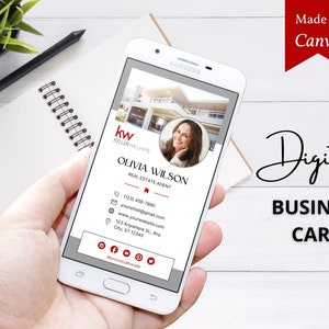 Digitale Visitenkarte, Immo Visitenkarte, Realtor Visitenkarte, Immo bilien Marketing, KW Makler Visitenkarte Vorlage