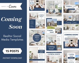 15 Coming Soon Instagram Posts, Coming Soon Social Media Posts, Real Estate Instagram Posts, Real Estate Template, Real Estate Marketing