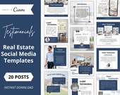 Client Testimonial Realtor Instagram Posts, Real Estate Client Reviews Templates, Real Estate Social Media Post, Real Estate Marketing