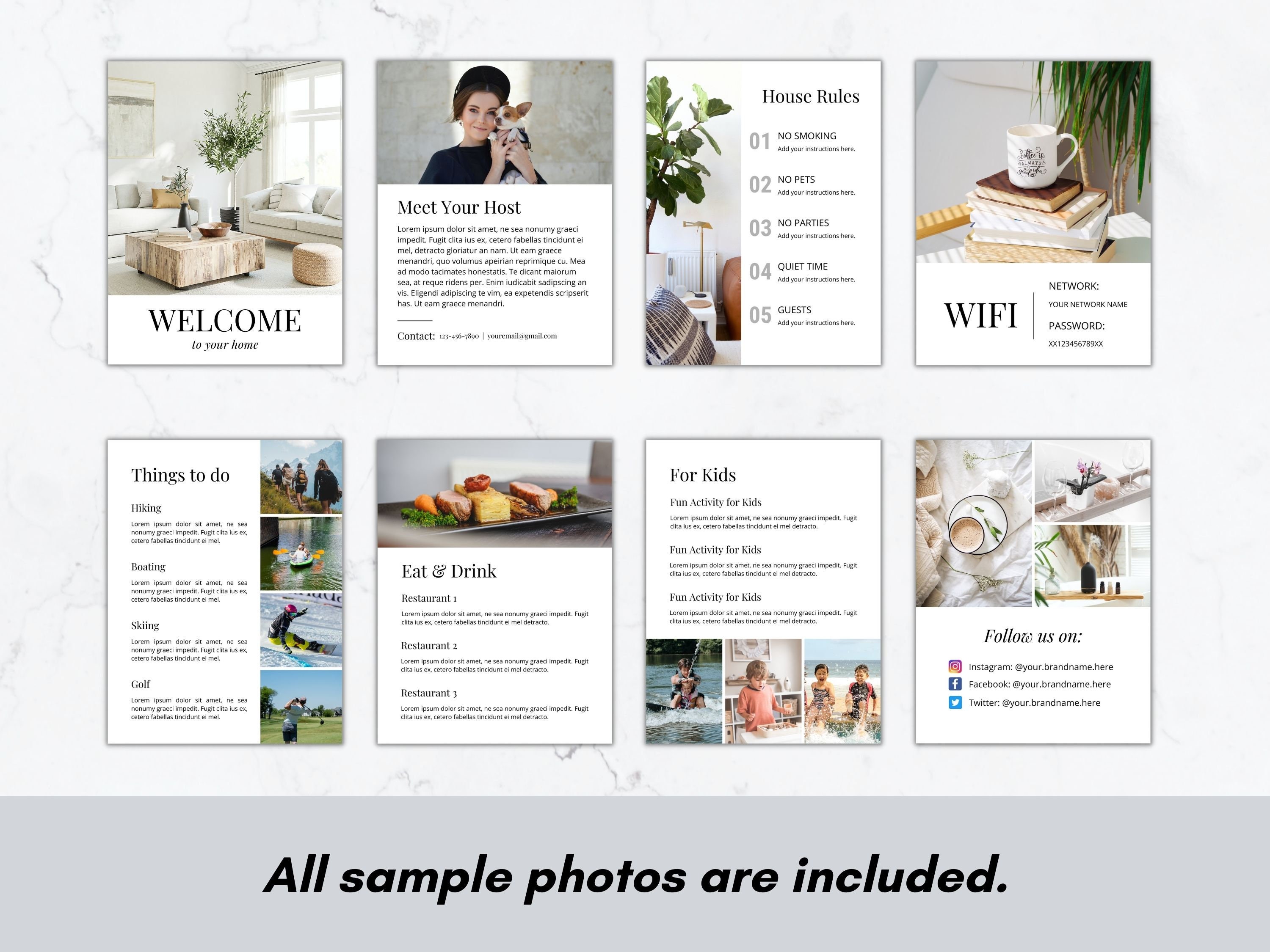 Airbnb Welcome Book Template Airbnb Guest Book Airbnb - Etsy