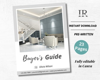 Home Buyer Guide, Real Estate Buyer Guide, Realtor Buyer Packet, Buyer Handbook, Real Estate Marketing, Realtor Marketing