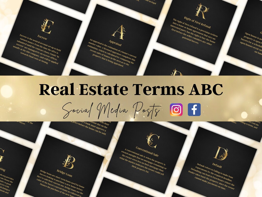 40 Real Estate Terms Instagram Posts, Real Estate Terms Social Media ...