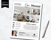 Open House Flyer Template, Real Estate Open House Flyer, Editable Real Estate Flyer Template, Real Estate Marketing, Realtor Flyer Template