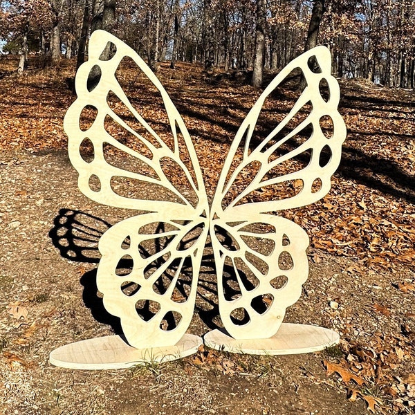 Butterfly wing set, wood butterfly prop, event prop or backdrop 2ft, 3ft, 4ft