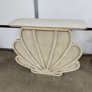Seashell shaped table, collapsible, party or event decor