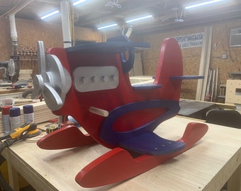 Airplane Rocker rocking horse wood