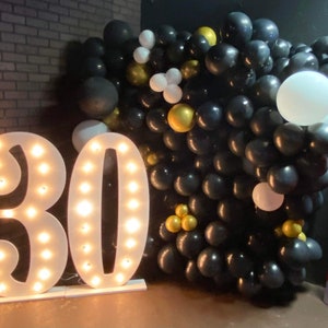 Set of 10 4 FT Flat wood Marquee Numbers 0-9